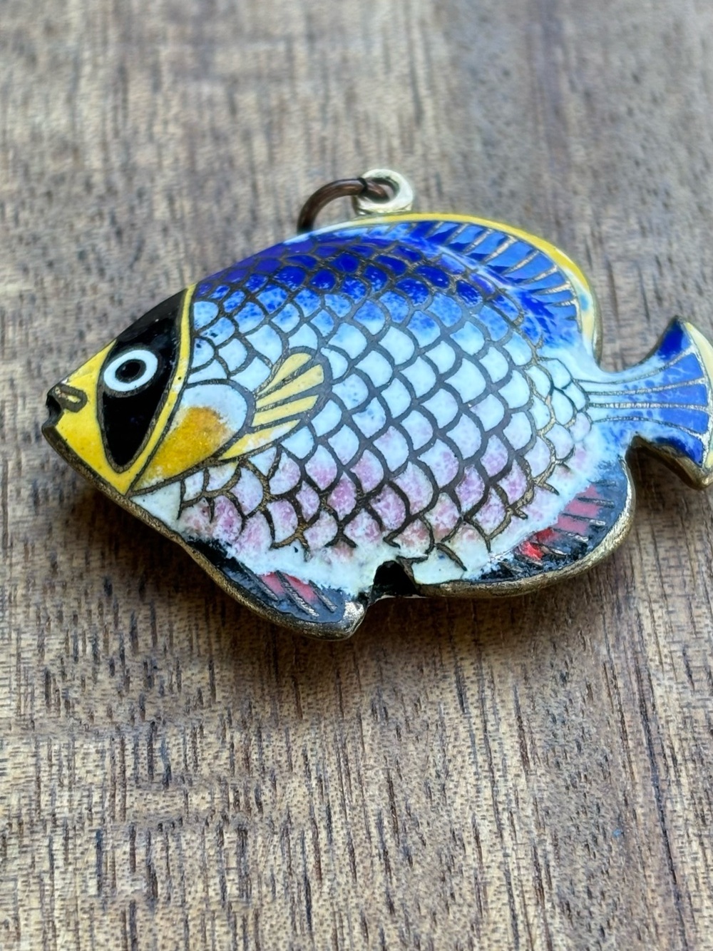 Colorful cloisonné fish pendant/charm